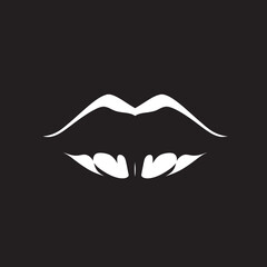 Feminine Flourish Lips Insignia Chic Couture Lips Badge