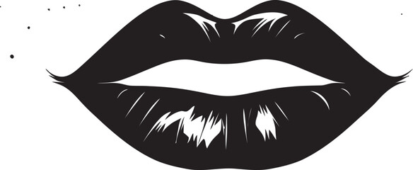 Sensuous Secret Lips Logo Icon Flirtatious Form Woman Lips Emblem