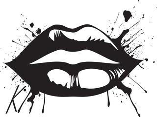 Kissable Key Female Lips Mark Glamours Grin Lips Insignia