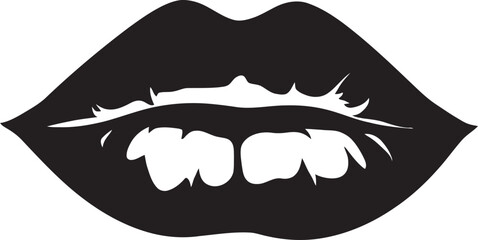 Glamours Grin Lips Insignia Subtle Seduction Lips Badge