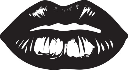 Femme Finesse Lips Logo Icon Luscious Whisper Woman Lips Emblem