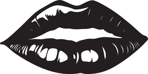 Chic Impressions Lip Icon Collection Enigmatic Embrace Vector Lip Logos