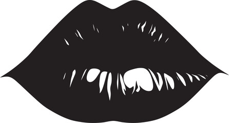 Femme Fatale Lips Iconic Designs Ethereal Pucker Woman Lips Vector Icons