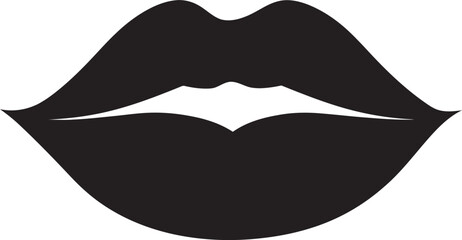 Sensual Symmetry Lip Vector Icons Feminine Finesse Woman Lips Logos