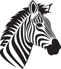 Striped Majesty Zebra Vector Logo Zebra Stride Iconic Vector Design
