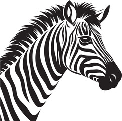 Fototapeta na wymiar African Grace Zebra Logo Vector Dynamic Stripes Zebra Icon Design