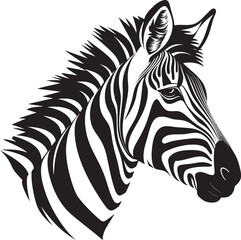 Zebra Mirage Vector Logo Emblem Striped Elegance Zebra Icon Mark