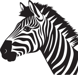 Striped Elegance Zebra Icon Mark Zebra Symphony Vector Logo Design