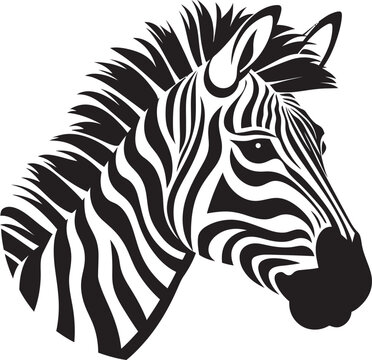 Zebra Stride Iconic Vector Design Wild Elegance Zebra Emblem Vector