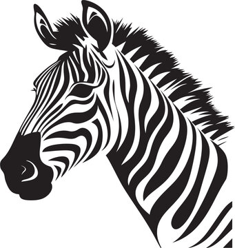 Dynamic Stripes Zebra Icon Design Zebra Mirage Vector Logo Emblem