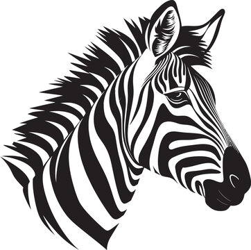 recommend clip art: Zebra Mirage Vector Logo Emblem Striped Elegance Zebra Icon Mark