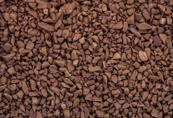 instant coffee granulated poured top view 1