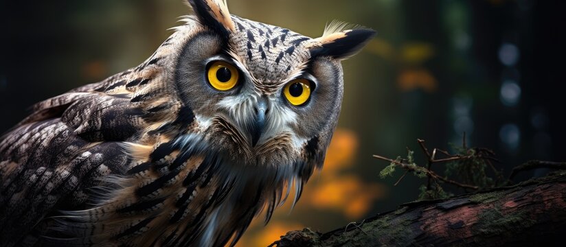 Wild owl photographed in France with stunning lighting, capturing free wildlife.