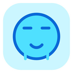Editable happy tear emoticon vector icon. Expression, emotion, face. Part of a big icon set family. Perfect for web and app interfaces, presentations, infographics, etc