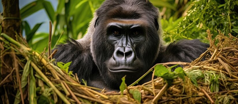 Gorilla In Marantaceae Forest. Odzala-Kokoua National Park, Republic Of The Congo.