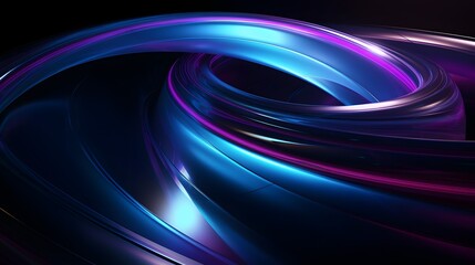 a purple and blue spiral on a black background