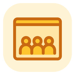 Editable online classroom vector icon. Online learning, course, tutorial. Part of a big icon set family. Perfect for web and app interfaces, presentations, infographics, etc