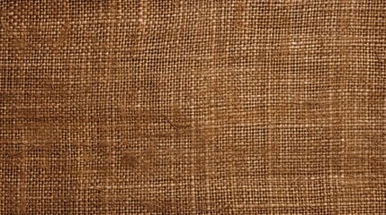 Brown Burlap Fabric Texture. Close-Up View of Woven Jute Material for Retro Style Background with...