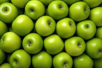 Bunch of Fresh Granny Smith Apples in Closeup with Colourful Background - Agriculture Collection