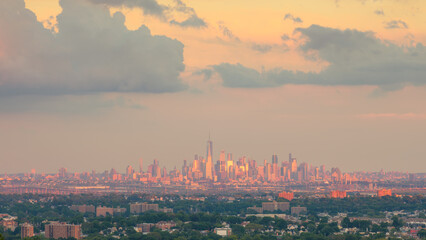 Manhattan view at golden hour