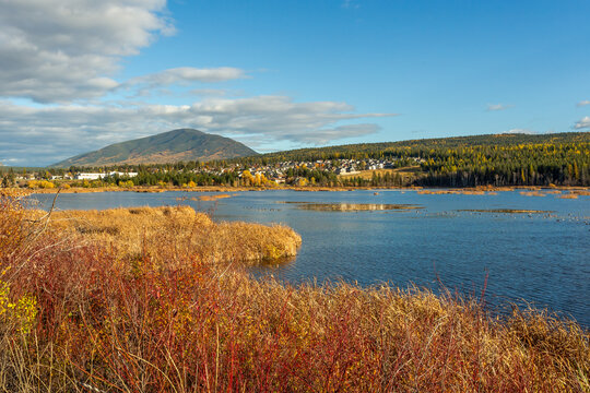 Elizabeth Lake near Cranbrook, Canada, in autumn season