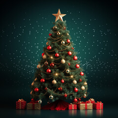 christmas tree with gifts