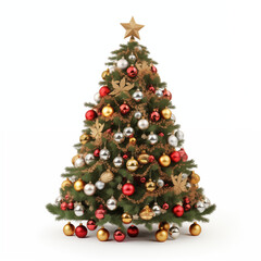 christmas tree isolated on white
