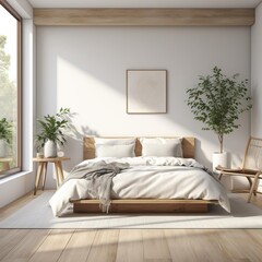 Minimalist Haven: A Bedroom Bathed in Natural Light