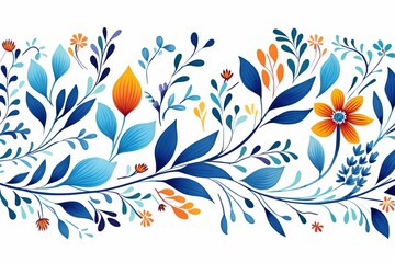 Fototapeta na wymiar Floral background with color flowers on white background