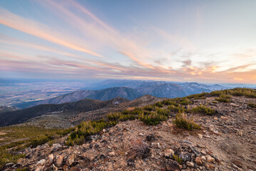Sunset From Mountain Peak