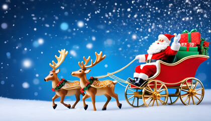 santa claus and reindeer