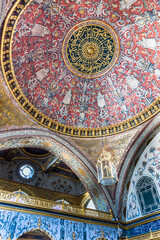 Topkapi Palace's Harem Imperial Hall in Istanbul, Turkey.