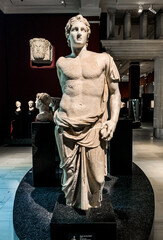 2nd century statue of Alexander the Great at the Istanbul Archaeological Museum in Istanbul, Turkey.