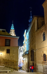 Catedral de Toledo, Iluminada de noche, España