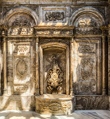 Dolmabahce Palace Fountain in Istanbul, Turkey.