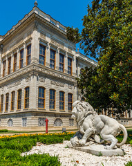 Dolmabahce Palace Lion in Istanbul, Turkey.