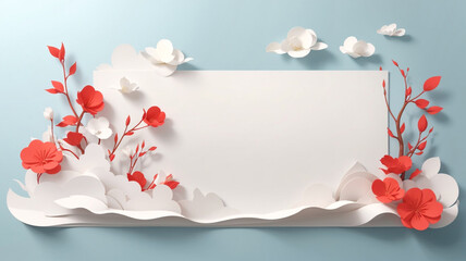 white paper with flowers