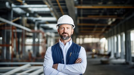 Portrait of confident male architect standing 