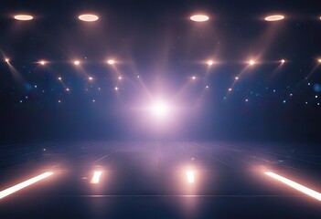 Fototapeta premium Blue spotlight effect night background. stock photoSpotlight, Stage - Performance Space, Backgrounds, Blue, Lighting Equipment