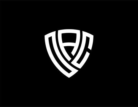 OAC creative letter shield logo design vector icon illustration	
