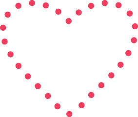 Dotted Heart Outline