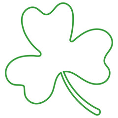 Line flat clover leaves