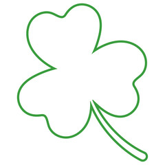 Line flat clover leaves