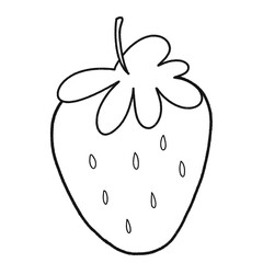 Cartoon clip art fruit strawberry line PNG