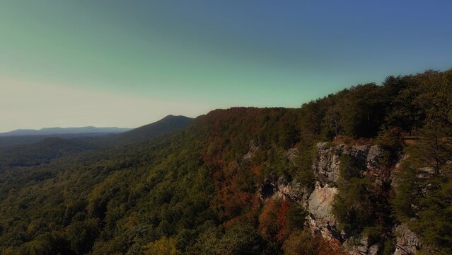 sunset over the mountains