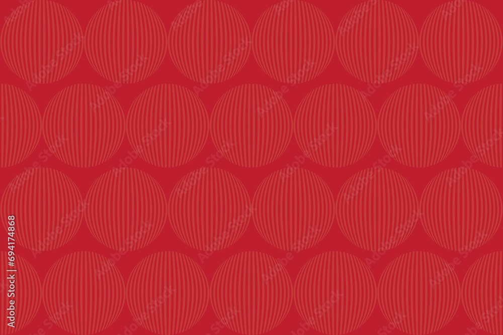 Fototapete geometric of pattern vector. design vertical stripe of circles gradient red on red background. desig