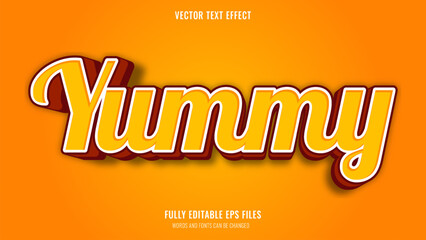 3D Yummy text effect - Editable text effect	