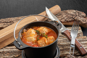 ロールキャベツ　stuffed cabbage rolls