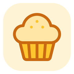 Editable cupcake, muffin vector icon. Food, restaurant. Part of a big icon set family. Perfect for web and app interfaces, presentations, infographics, etc