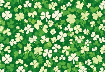 St. Patrick's day seamless pattern with clover Backgrounds